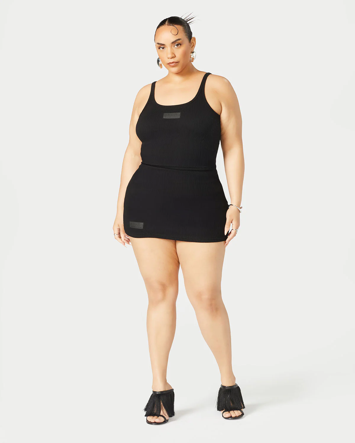 Ribbed Mid Rise Skirt - Image 3